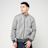Lacoste Track-Jacke Paris aus Jacquard mit Reißverschluss grau