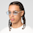 Karl Kani Autograph Rectangular Shaped Sunglasses bleu