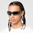 SNIPES Retro Oval Shaped Sunglasses preto
