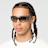 SNIPES Retro Oval Shaped Sunglasses cinzento