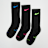 Nike 3 PACK - Everyday Elevated Crew Schwarz