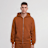 Urban Classics Fluffy Zip Hoody rustred noir