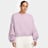 Nike Studio Fleece Oversized Cropped Crew rosa