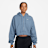Nike   Studio Fleece Oversized Crop Full Zip Hoodie bleu