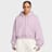 Nike   Studio Fleece Oversized Cropped Full-Zip Hoodie roza