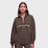 aim'n Varsity Sweat Half Zip brun