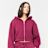 Urban Classics Ladies Fluffy Cropped Zip Hoodie rot