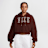 Nike Studio Fleece Medium Weight Oversized Crop Full-Zip rojo