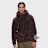 K1X Tag Logo Teddy Hoodie Marrone