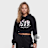 Off-White Crop Hoodie czarny