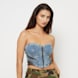First Row Denim Bustier blauw 30059 1