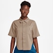Jordan Crop Short Sleeve Woven Top beige 31092 1