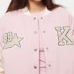 Karl Kani Retro Patch Star Logo Oversized College Jacket lichtroze 31385 3