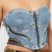 First Row Denim Bustier blauw 30059 3