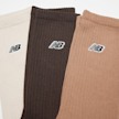New Balance 3 PACK - Essentials Cushioned Crew Socks- Plack Patch Logo beige 33261 2