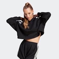 adidas Originals adicolor 3-Streifen Cropped Hoodie gelb
