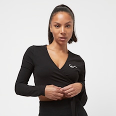 Karl Kani Chest Signature Essential Short Laced Longsleeve zwart