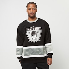 Mitchell & Ness NFL Satin Insert Fleece Crew Oakland Raiders noir