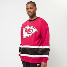 Mitchell & Ness NFL Satin Insert Fleece Crew Kansas City Chiefs rood