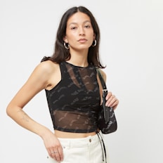 Karl Kani Chest Signature Gathering Mesh Top zwart