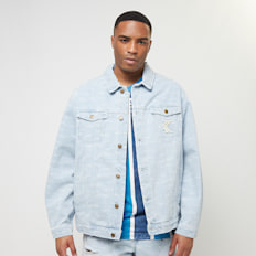 Karl Kani OG Denim Wavy Print Trucker Jacket blau