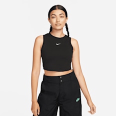Nike   Sportswear Essentials Rib Crop Tanktop schwarz