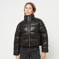 Karl Kani Serif Crop Polyurethan Puffer Jacket zwart