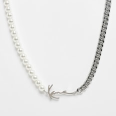 Karl Kani Signature Pearl Chain srebrna