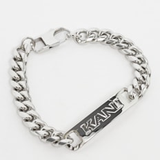 Karl Kani Retro Plate Bracelet srebrna