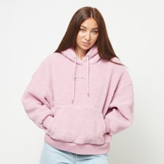Karl Kani Metal Signature Teddy Oversized Hoodie lichtroze