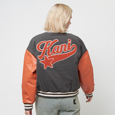 Karl Kani Retro Patch Star Logo Oversized College Jacket grijs