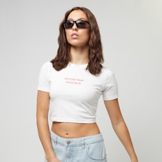 Pegador Reyna Cropped Baby Tee blanc