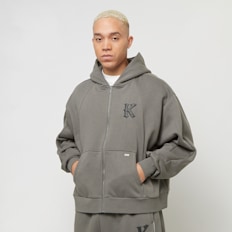 Karl Kani Boxy Full Zip Hoodie siva