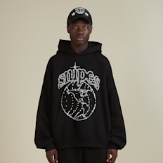 SNIPES Globe Studs Oversized Hoodie noir