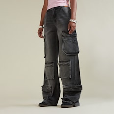 SNIPES S Star Washed Multi Pocket Cargo Pants grijs