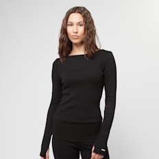 aim'n Ease Ribbed Long Sleeve Top negro