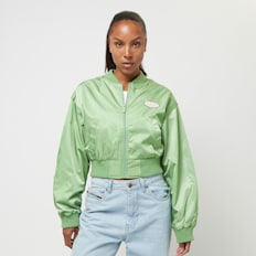 Karl Kani Woven Signature Short OS Satin Bomber Jacket verde