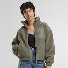 Urban Classics Sherpa Mix Jacket groen