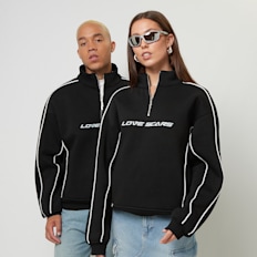 Love Scars Piping Half Zip Sweater zwart