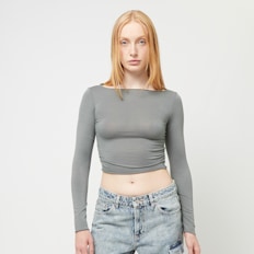 Decibel Gathered Cropped Longsleeve cinzento