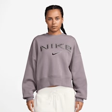 Nike   W NSW PHNX FLC OOS LOGO CREW lt violet ore/burgundy crush violeta