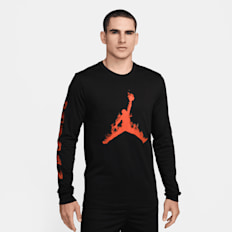 Jordan Flame Longsleeve Crew noir
