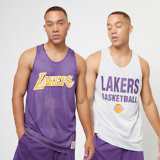Mitchell & Ness NBA Reversible Mesh Tank Vintage Logo La Lakers roze