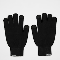 SNIPES Woven Basic Logo Knitted Gloves black noir