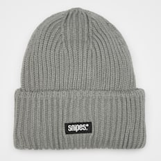 SNIPES Woven Logo Knit Beanie grijs