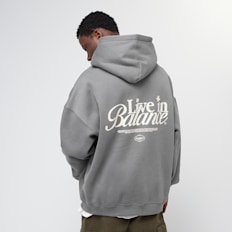 Another Cotton Lab Live in Balance Heavy Oversized Hoodie cinzento