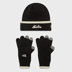 New Era Script Beanie Set (2 Piece) schwarz