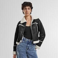 Urban Classics Shearling Jacket noir