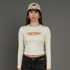 SNIPES S Cube Cut Out Longsleeve bege