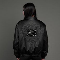 SNIPES S Emblem Wavy Cut PU Jacket noir